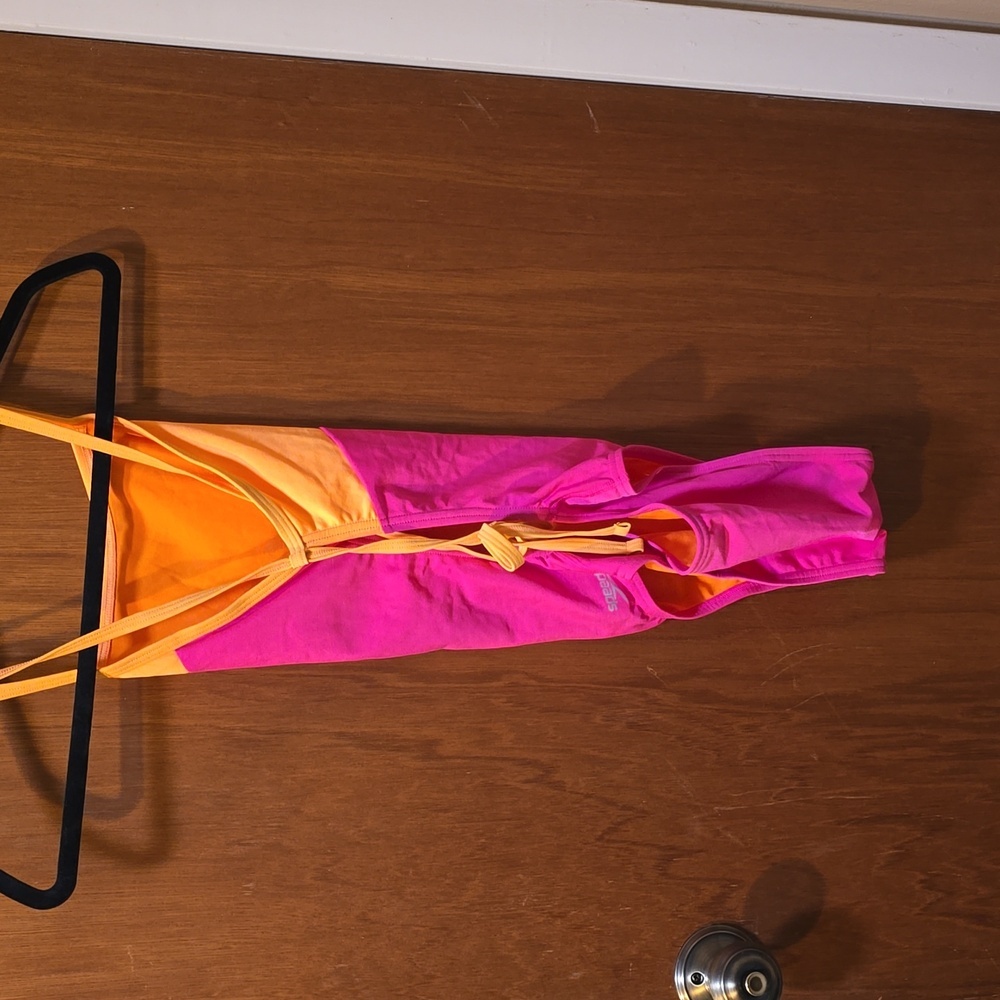 SPEEDO Colorful Pink and Orange Swimsuit 32 - Picture 2 of 4